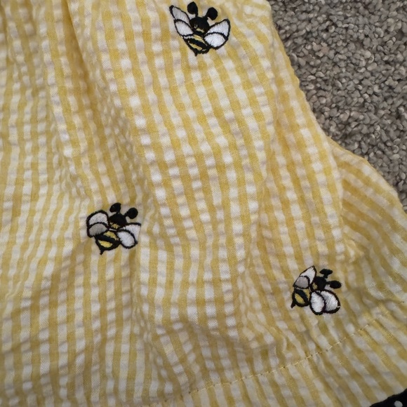 Rare Editions Bumble Bee Seersucker Dress vintage look 12 mo - Picture 3 of 8